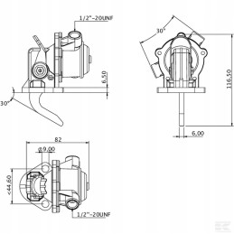 The Kramp fuel pump fits the MF