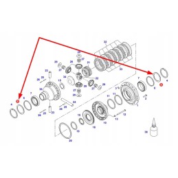 G001990200980 set of rear differential washers