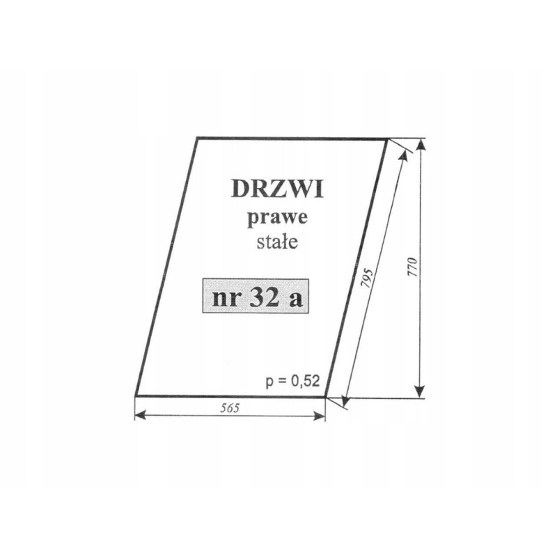 Right door window c 360 sokolka old 32a