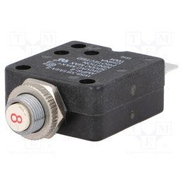 1 pcs x TE Connectivity - 2-1393249-2 - Circuit breaker, Urated: 250VAC, 50VDC, 8A, SPST-NC, Poles: 1, MCB