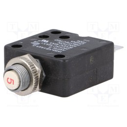 1 pcs x TE Connectivity - 1-1393249-9 - Circuit breaker, Urated: 250VAC, 50VDC, 5A, SPST-NC, Poles: 1, MCB