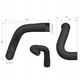 Lower radiator hose case ih 84497c1 warynski