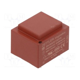 1 pcs x ZETTLER - BV302S15015 - Transformer: encapsulated, 1.5VA, 230VAC, 15V, 125mA, PCB
