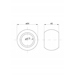 Ball of the lift arm, category 3, 64x37