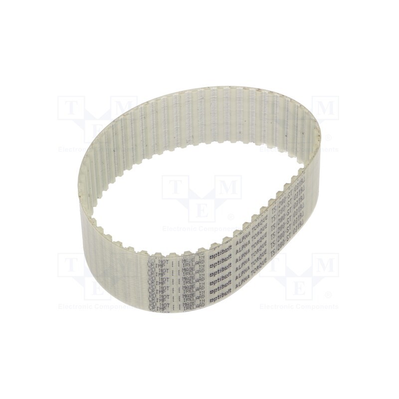 1 pcs x OPTIBELT - T5 280 2577ZA - Timing belt, T5, W: 25mm, H: 2.2mm, Lw: 280mm, Tooth height: 1.2mm