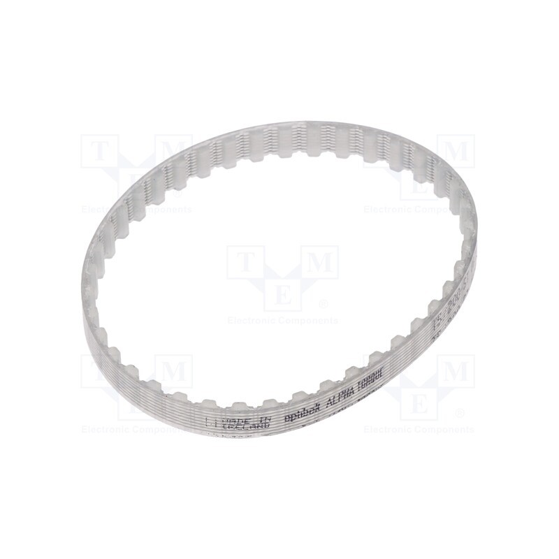 1 pcs x OPTIBELT - T5 200 677ZA - Timing belt, T5, W: 6mm, H: 2.2mm, Lw: 200mm, Tooth height: 1.2mm