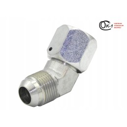 Hydraulic elbow 45 unf 9 16 with nut