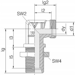 Angle bulkhead connector 8l wss8l voss