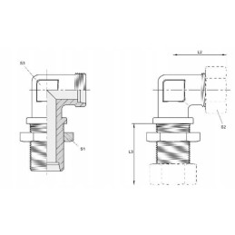 Angle bulkhead connector 8l wss8l voss