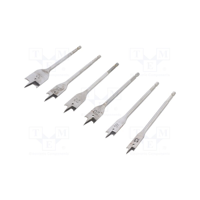 1 set x AVIT - AV08013 - Drill set, high speed steel stal szybkotnąca HSS, case, wood