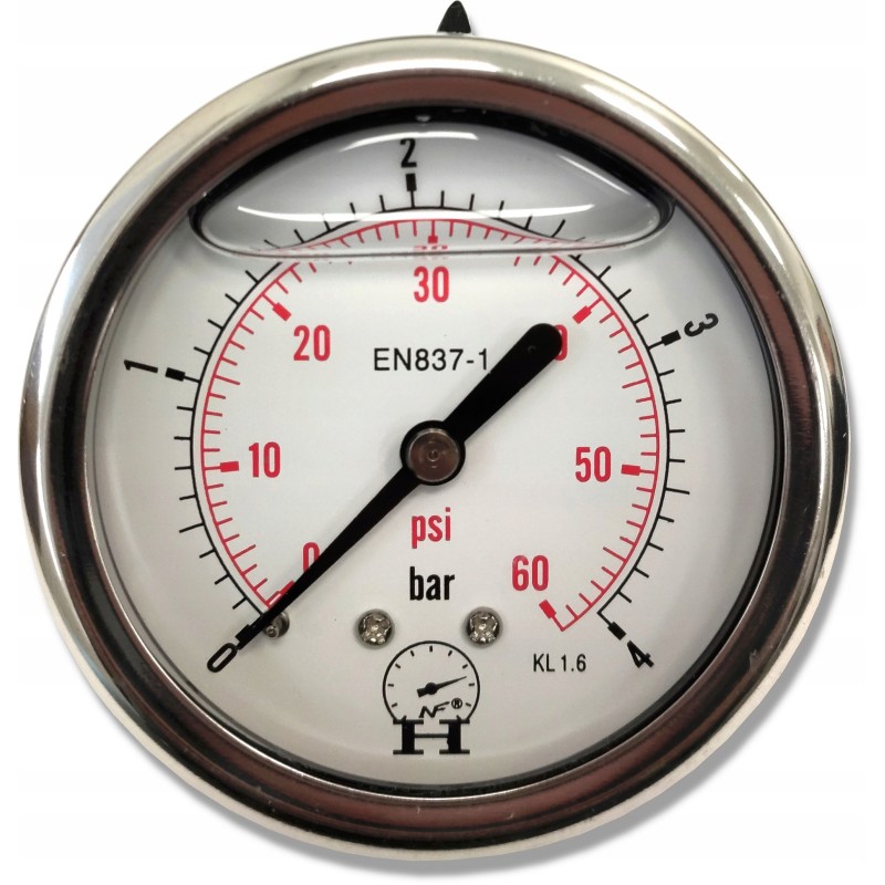 Pressure gauge, pressure gauge, 0 4 bar, rear connection
