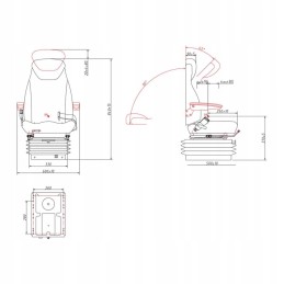 Seat for tractor 51x51 hillvert htrundle 27