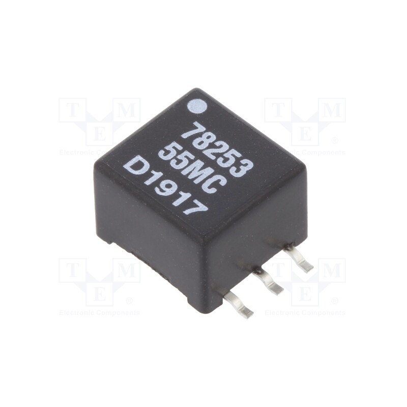 1 pcs x MURATA - 78253/55MC - Transformer: encapsulated, 1VA, 5V, 5V, for inverters, 200mA, SMD
