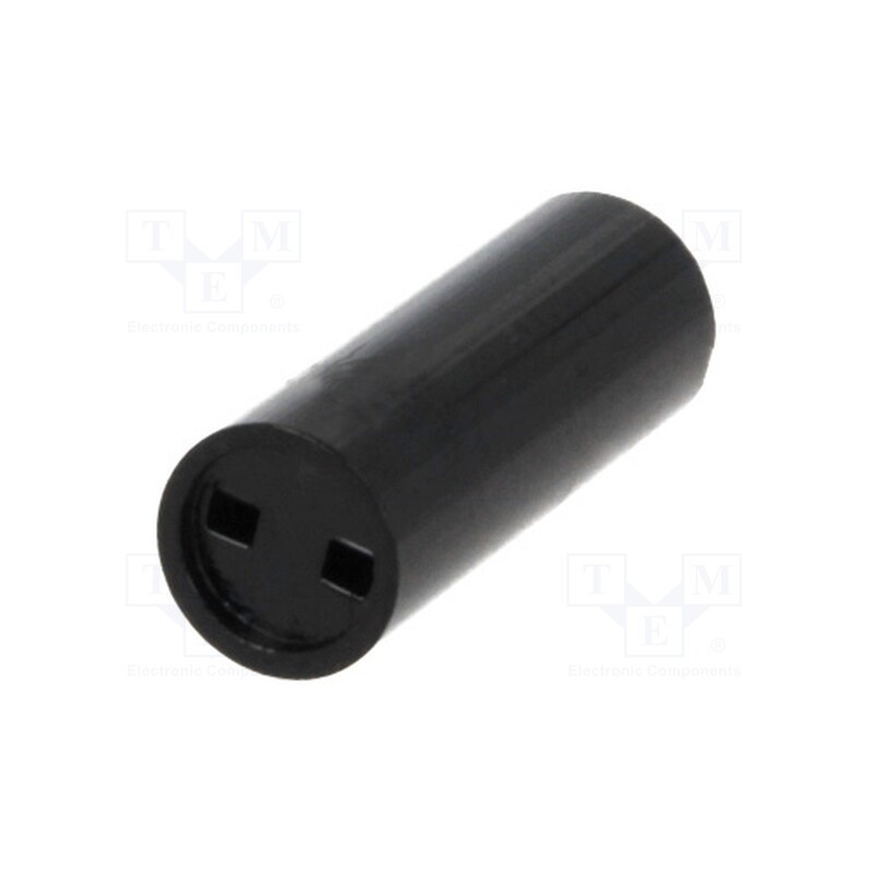 5 pcs x MENTOR - 2818.3076 - Spacer sleeve, LED, Øout: 5mm, ØLED: 3mm, L: 7.6mm, black