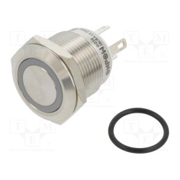 1 pcs x ONPOW - GQ19F-10E/J/W/24V/S - Switch: vandal resistant, Pos: 2, SPST-NO, 0.5A/220VAC, 2A/36VDC