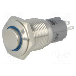 1 pcs x ONPOW - LAS2GQH-11E/B/12V/S/FP - Switch: vandal resistant, Pos: 2, SPDT, 0.5A/220VAC, 1A/24VDC, IP67