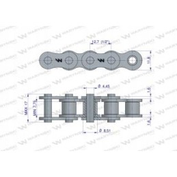 Roller chain 08b 1 r1 1 2 2 5 m Warynski