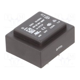 1 pcs x HAHN - BV EI 301 2807 - Transformer: encapsulated, 0.5VA, 230VAC, 24V, 21mA, PCB, BVEI