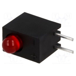 5 pcs x KINGBRIGHT ELECTRONIC - L-710A8CB/1ID - LED, in housing, red, 3mm, No.of diodes: 1, 20mA, Lens: red,diffused