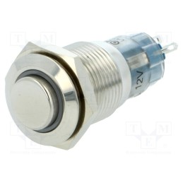 1 pcs x ONPOW - LAS2GQH-11E/G/12V/S/FP - Switch: vandal resistant, Pos: 2, SPDT, 0.5A/220VAC, 1A/24VDC, IP67