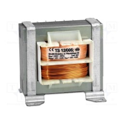 1 pcs x INDEL - TS 12/005 - Transformer: mains, 12VA, 230VAC, 12V, 12V, 500mA, 500mA, screw type