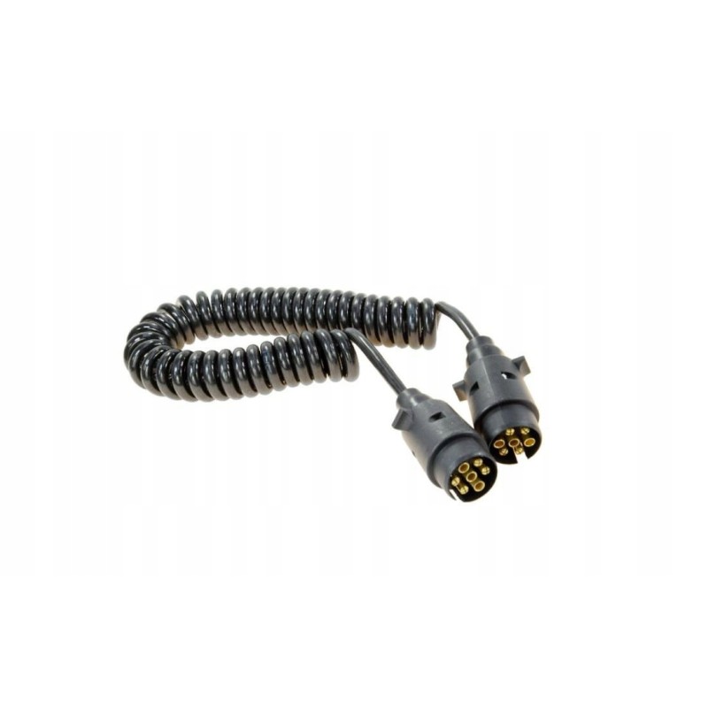 Spiral trailer cable 4 m, 7 cores