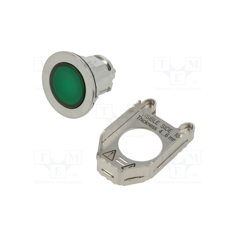 1 pcs x SCHNEIDER ELECTRIC - ZB4FW333 - Switch: push-button, 30mm, Stabl.pos: 1, green, IP66, witout symbol