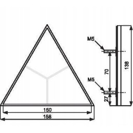 1415000301 screw-on reflective triangle