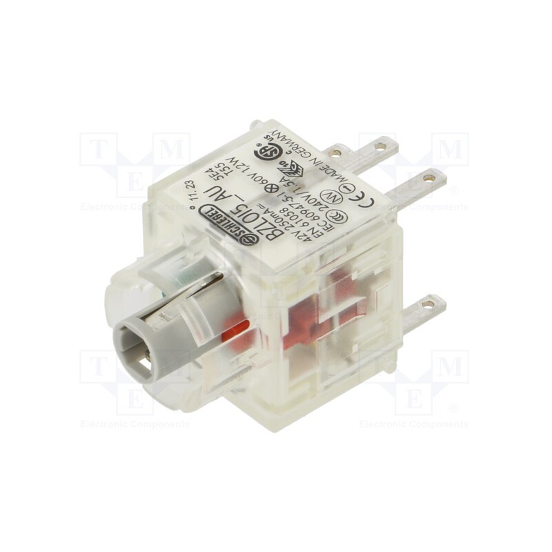 1 pcs x SCHLEGEL - BZLOI5_AU - Contact block, -30÷70°C, IP00, Contacts: NC + NO, 3mm