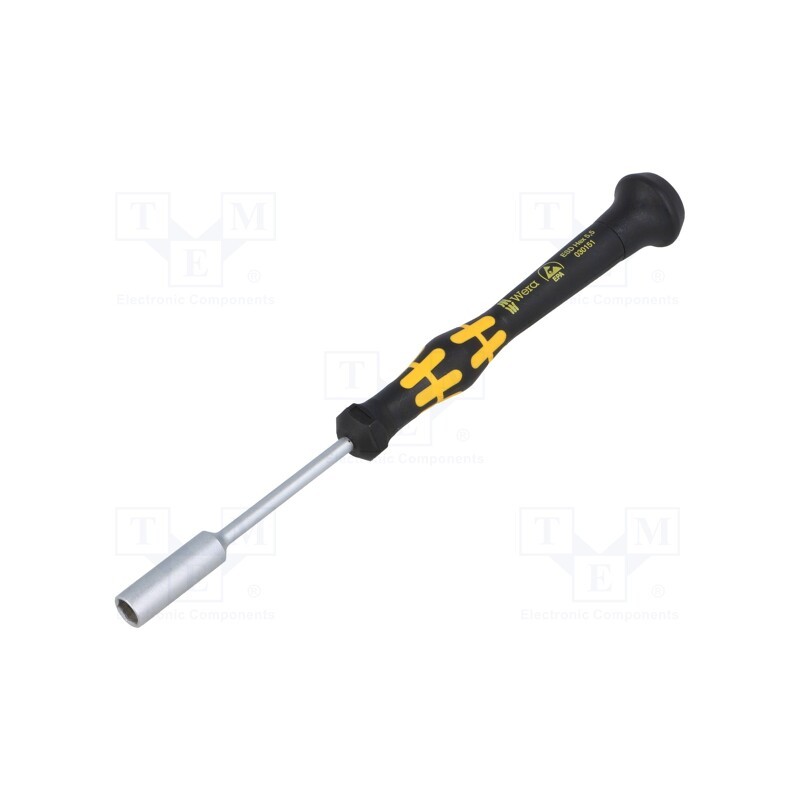 1 pcs x WERA - 5030151001 - Screwdriver, 6-angles socket, precision, ESD, Blade length: 60mm