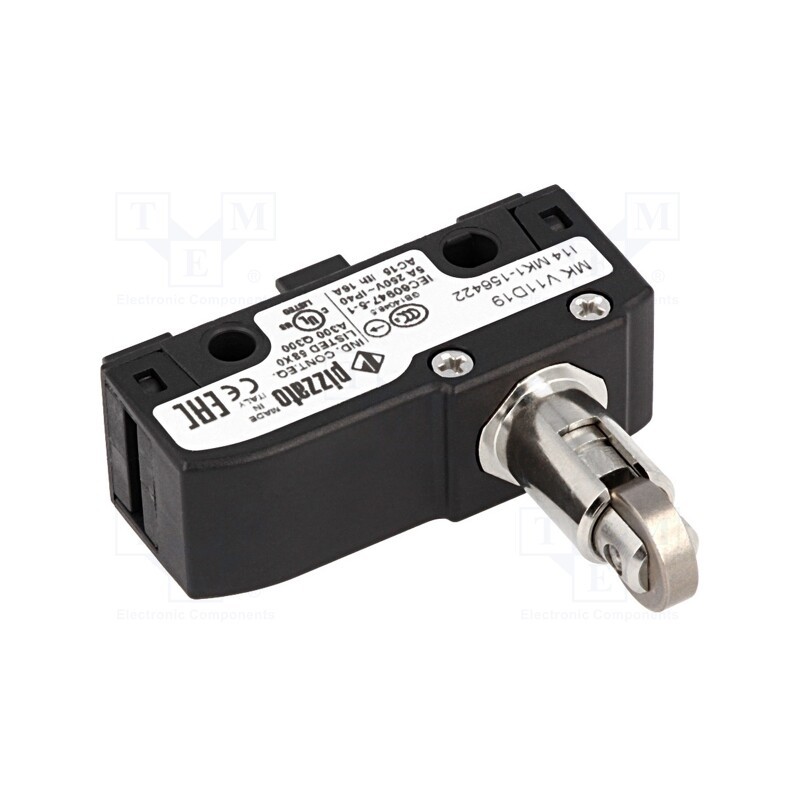 1 pcs x PIZZATO ELETTRICA - MK V11D19 - Microswitch SNAP ACTION, 6A/250VAC, 5A/24VDC, SPDT, ON-(ON), IP40