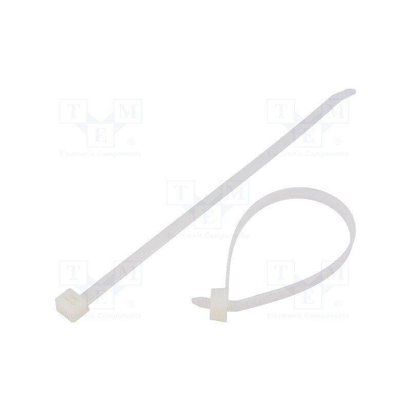 50 pcs x HELLERMANNTYTON - 111-12829 - Cable tie, L: 225mm, W: 7.6mm, polyamide, 535N, natural, Ømax: 55mm