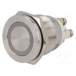 1 pcs x ONPOW - GQ19PF-10E/G/24V/S - Switch: vandal resistant, Pos: 2, SPST-NO, 0.5A/220VAC, 2A/36VDC