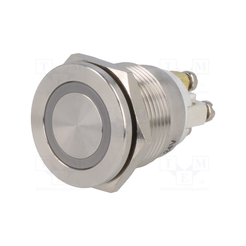 1 pcs x ONPOW - GQ19PF-10E/G/24V/S - Switch: vandal resistant, Pos: 2, SPST-NO, 0.5A/220VAC, 2A/36VDC