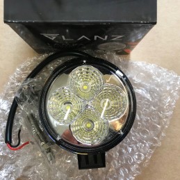 Mini round work lamp 12w 4 LED glanz