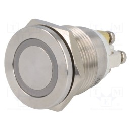 1 pcs x ONPOW - GQ19PF-10E/B/24V/S - Switch: vandal resistant, Pos: 2, SPST-NO, 0.5A/220VAC, 2A/36VDC
