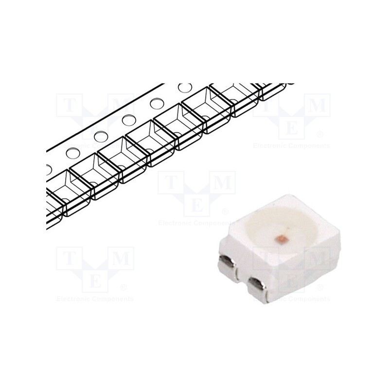 3 pcs x OPTOSUPPLY - OSY5CAS3C1A - LED, SMD, 3528,PLCC4, yellow, 2800mcd, 3.5x2.8x1.9mm, 120°, 2÷2.6V