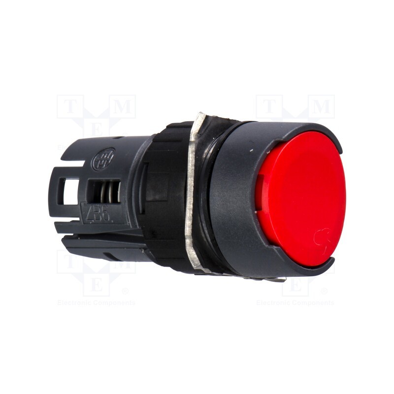 1 pcs x SCHNEIDER ELECTRIC - ZB6AA4 - Switch: push-button, 16mm, Stabl.pos: 1, red, none, Pos: 2, -40÷70°C