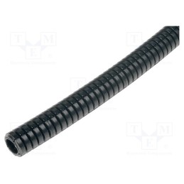 50 m x HELLERMANNTYTON - 166-11112 - Protective tube, Size: 28, polyamide 6, black, -40÷120°C, UL94V-2