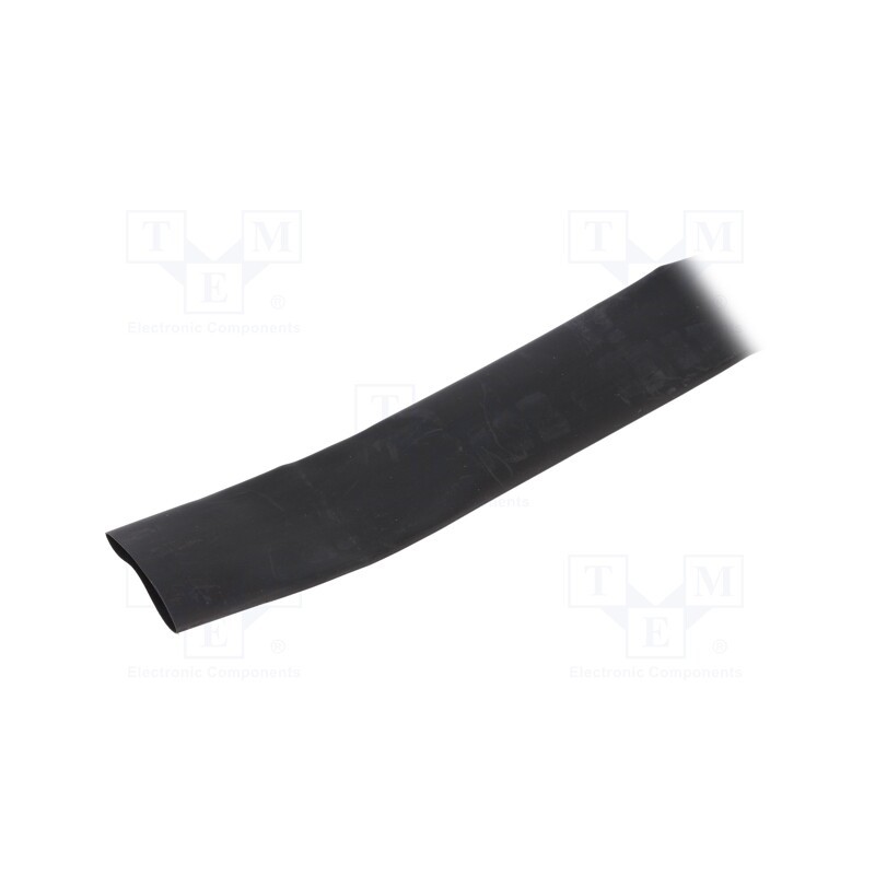 50 m x HELLERMANNTYTON - 309-12540 - Heat shrink sleeve, thin walled,flexible, 2: 1, 25.4mm, black