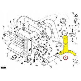 Radiator tee elbow c 385 89013020