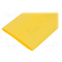50 m x HELLERMANNTYTON - 309-11904 - Heat shrink sleeve, thin walled,flexible, 2: 1, 19mm, yellow, reel