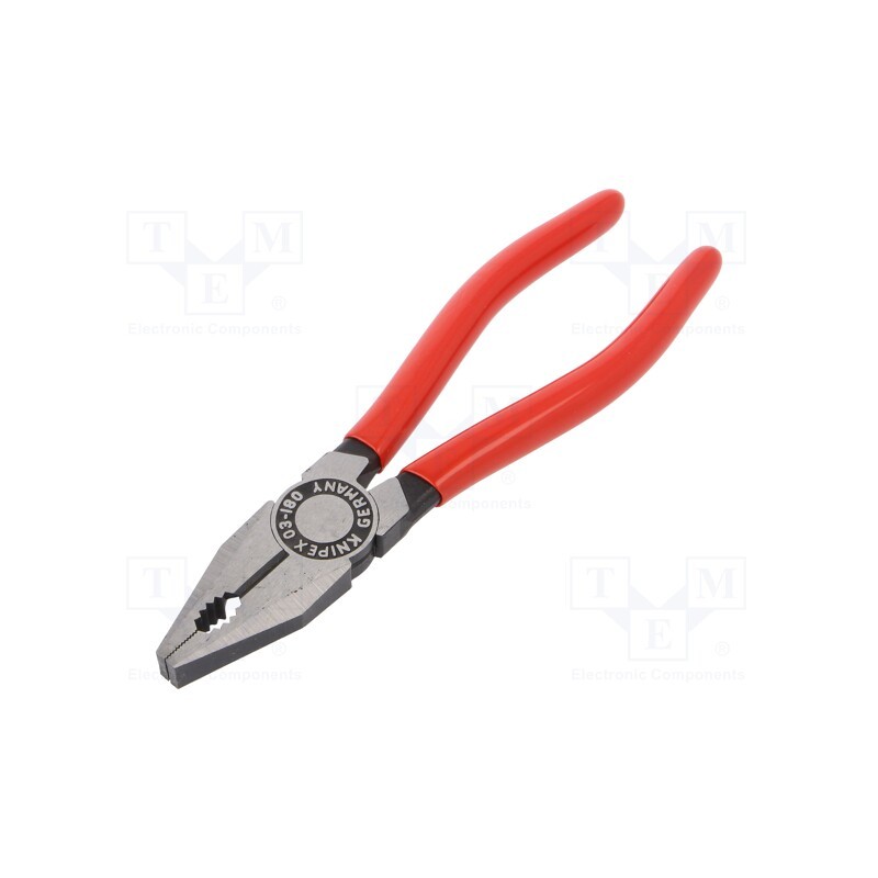 1 pcs x KNIPEX - 03 01 180 - Pliers, for gripping and cutting,universal, 180mm