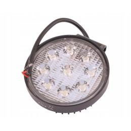 Round work lamp 27w 9 LED glanz