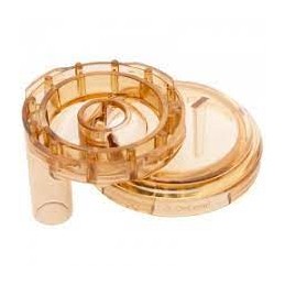 Milking machine indicator cover, vertical outlet