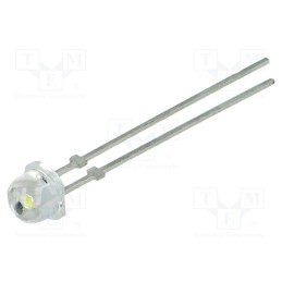 2 pcs x LITEON - LTW-2W3DRA - LED, 4.8mm, white cold, 2400÷4500mcd, 100°, Front: convex, 2.8÷3.4V