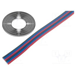 50 m x TECHNOKABEL - 0240 007 89 - Wire: ribbon, TLWY, 6x0.35mm2, stranded, Cu, unshielded, PVC, 150V