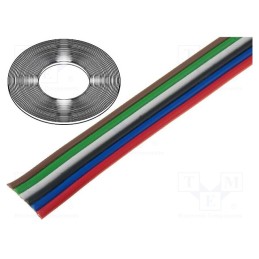 50 m x TECHNOKABEL - 0240 022 - Wire: ribbon, TLWY, 6x0.75mm2, stranded, Cu, unshielded, PVC, 150V