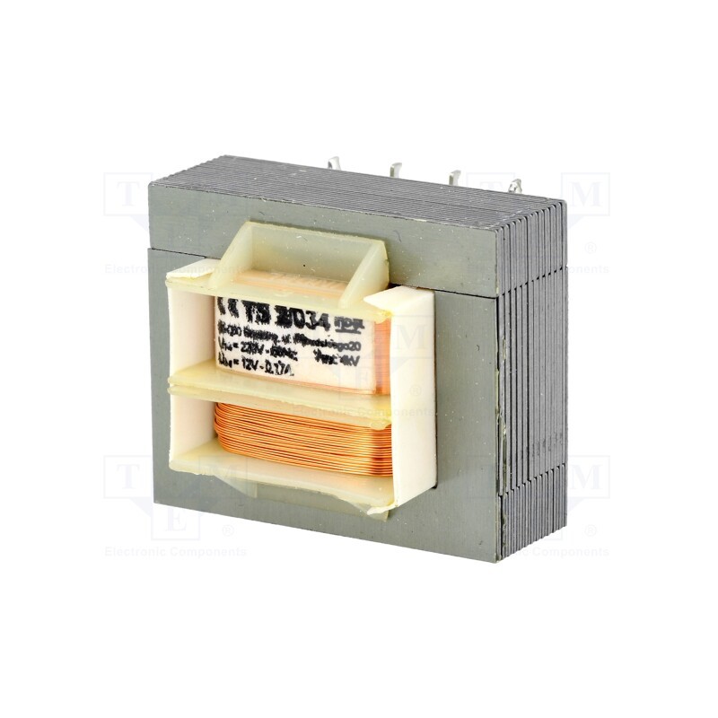 1 pcs x INDEL - TS2/034 - Transformer: mains, 2VA, 230VAC, 12V, 170mA, screw type, IP00