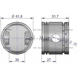 Compressor piston fi 62 c 360 83041491